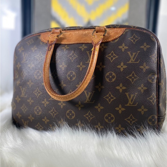 Authentic Louis Vuitton LV Hand Bag Deauville Browns Monogram - Picture 2 of 13